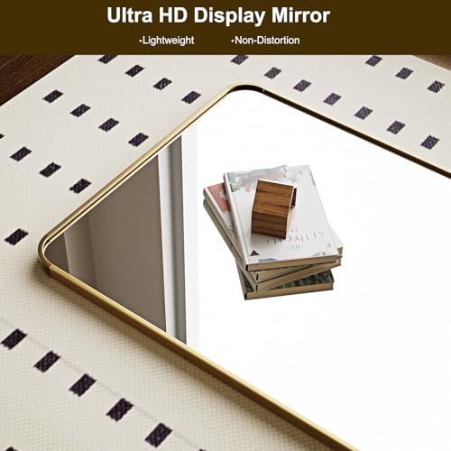HARRITPURE 56" x 21" Rounded Full Length Floor Mirror with Aluminum Frame I85546