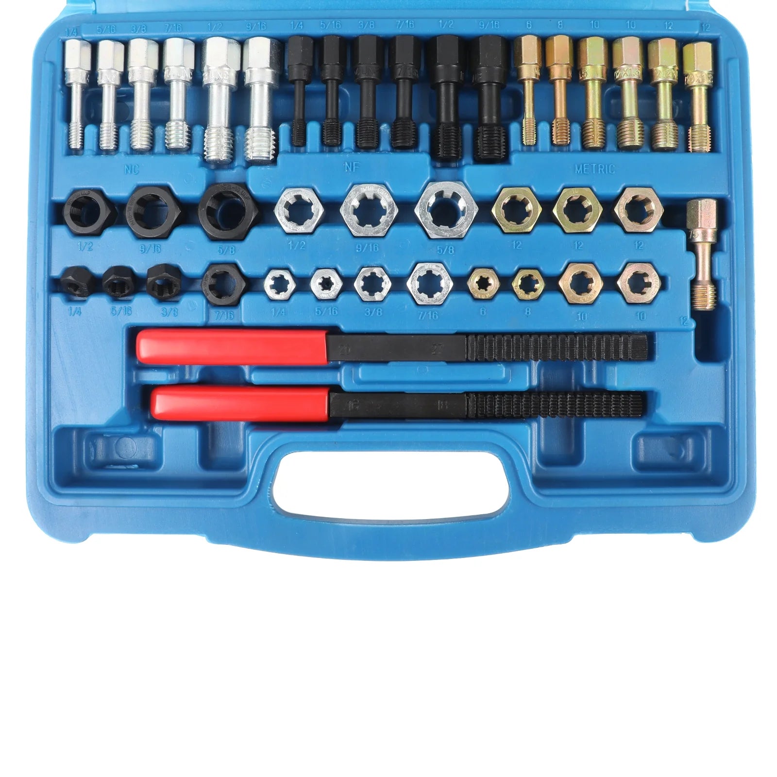 Mrcartool Thread Chaser Set 42PCS Thread Repair Kit UNC UNF Metric J19204
