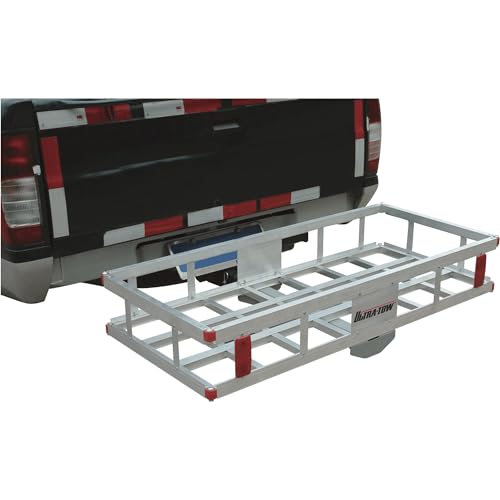 Ultra-Tow Aluminum Hitch Cargo Carrier 500-Lb Capacity Silver I1499