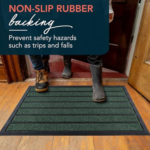ubdyo Extra Durable Door Mat Non-Slip Outdoor Entrance 30" x 17" Bright Brown W5648