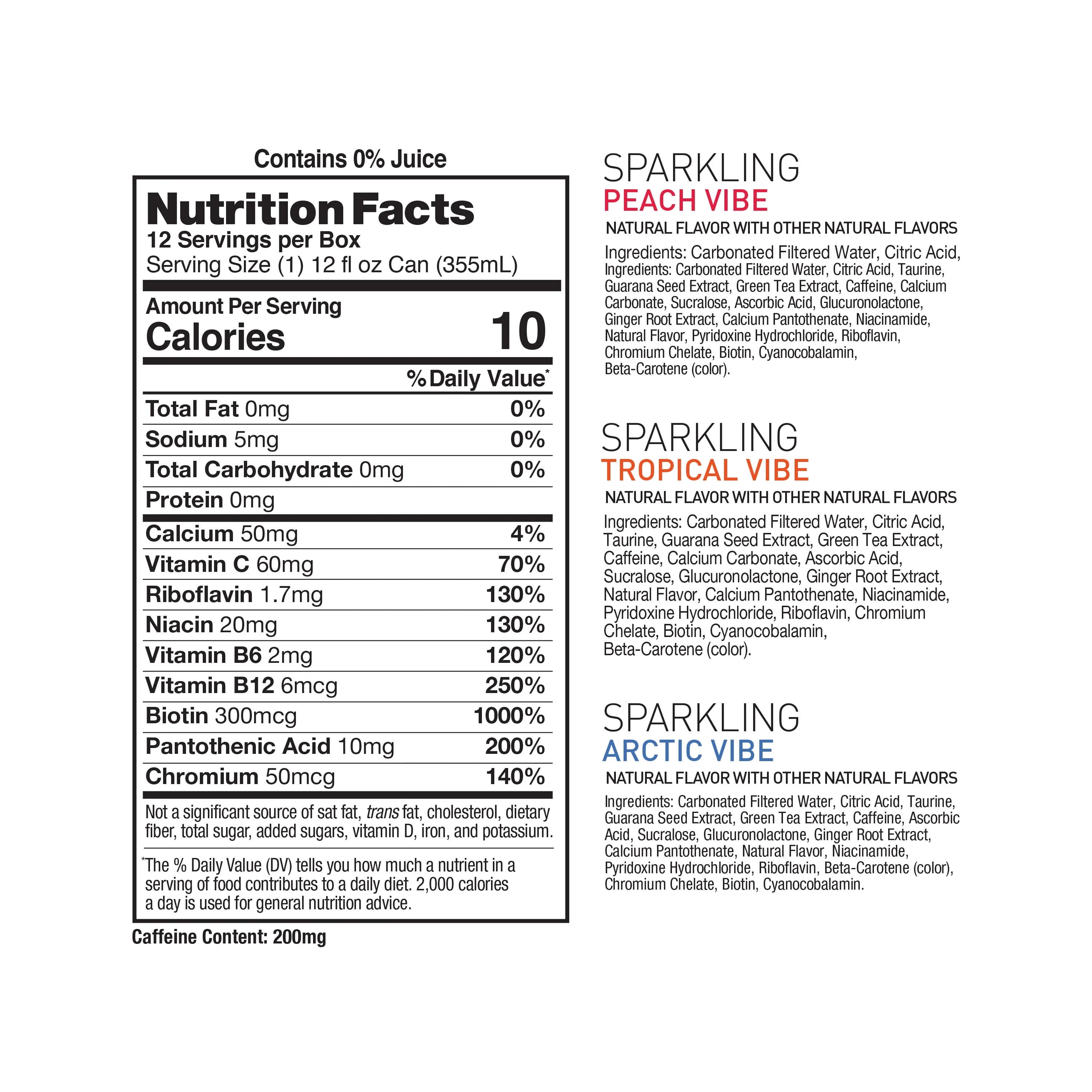 CELSIUS Sparkling Space Variety Pack, Functional Energy Drink, 12 fl oz, 12-Pack T823