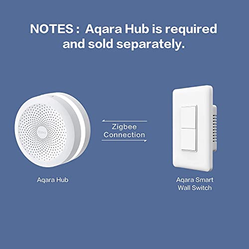 Aqara Smart Light Switch No Neutral Single Rocker, Zigbee, Requires Aqara Hub B510422