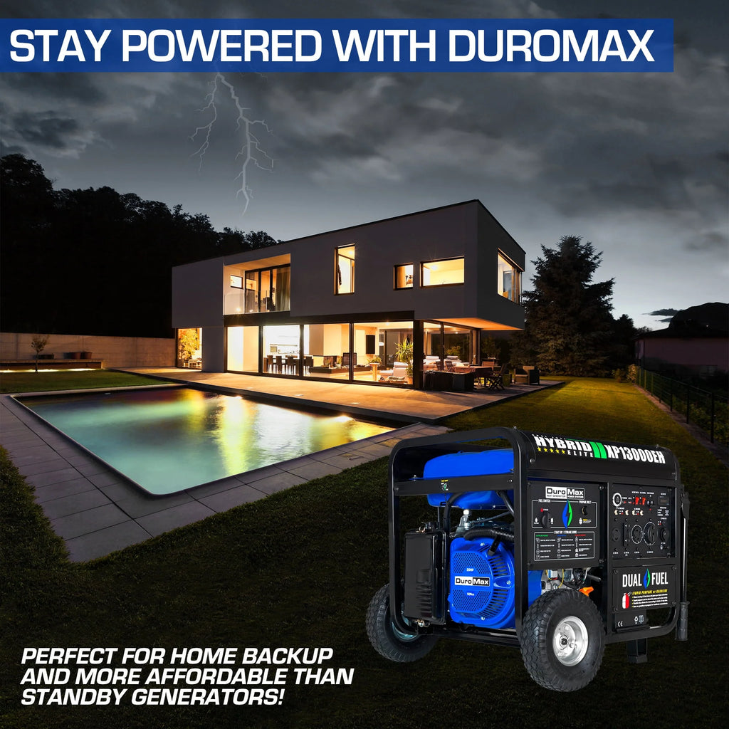 DuroMax XP13000EH 13000-Watt 500cc Portable Hybrid Generator M66675