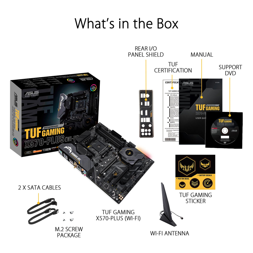 ASUS TUF GAMING X570-PLUS (WI-FI) ATX Motherboard for AMD AM4 S333