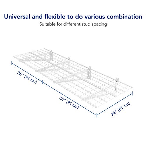 FLEXIMOUNTS 2-Pack 2x6ft Garage Wall Shelving Rack, Black C244838