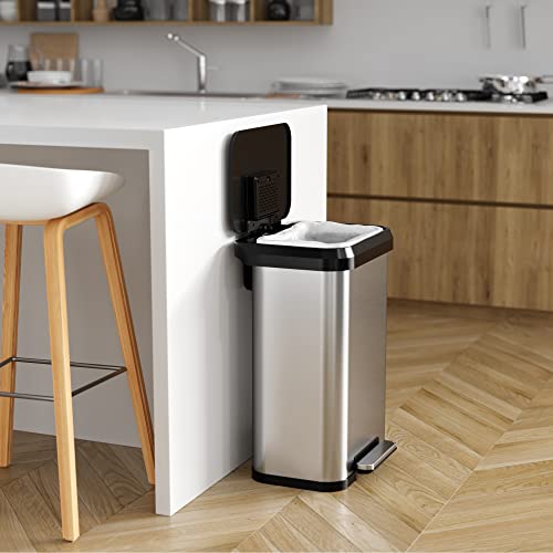 iTouchless 13 Gallon Sensor Trash Can 2.0 Stainless Steel W51921
