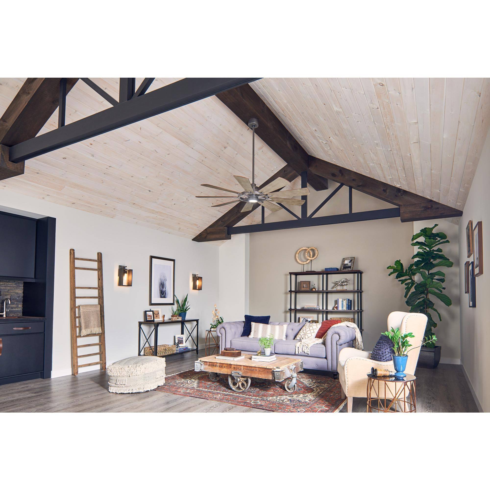 Kichler Gentry Anvil Iron 65x22 LED Ceiling Fan G79221