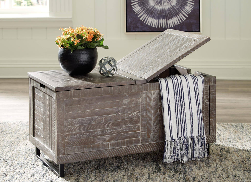 Coltport Storage Trunk Distressed Gray by Ashley Furniture W540615