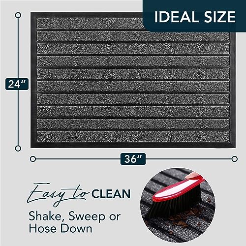 ubdyo Extra Durable Door Mat Non-Slip Outdoor Entrance 30" x 17" Bright Brown W5648