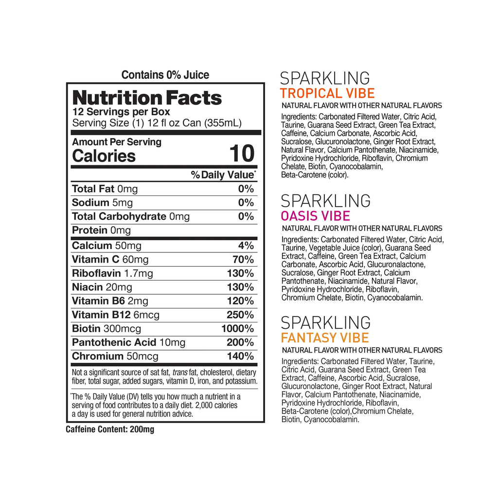 CELSIUS Sparkling Space Variety Pack, Functional Energy Drink, 12 fl oz, 12-Pack T823