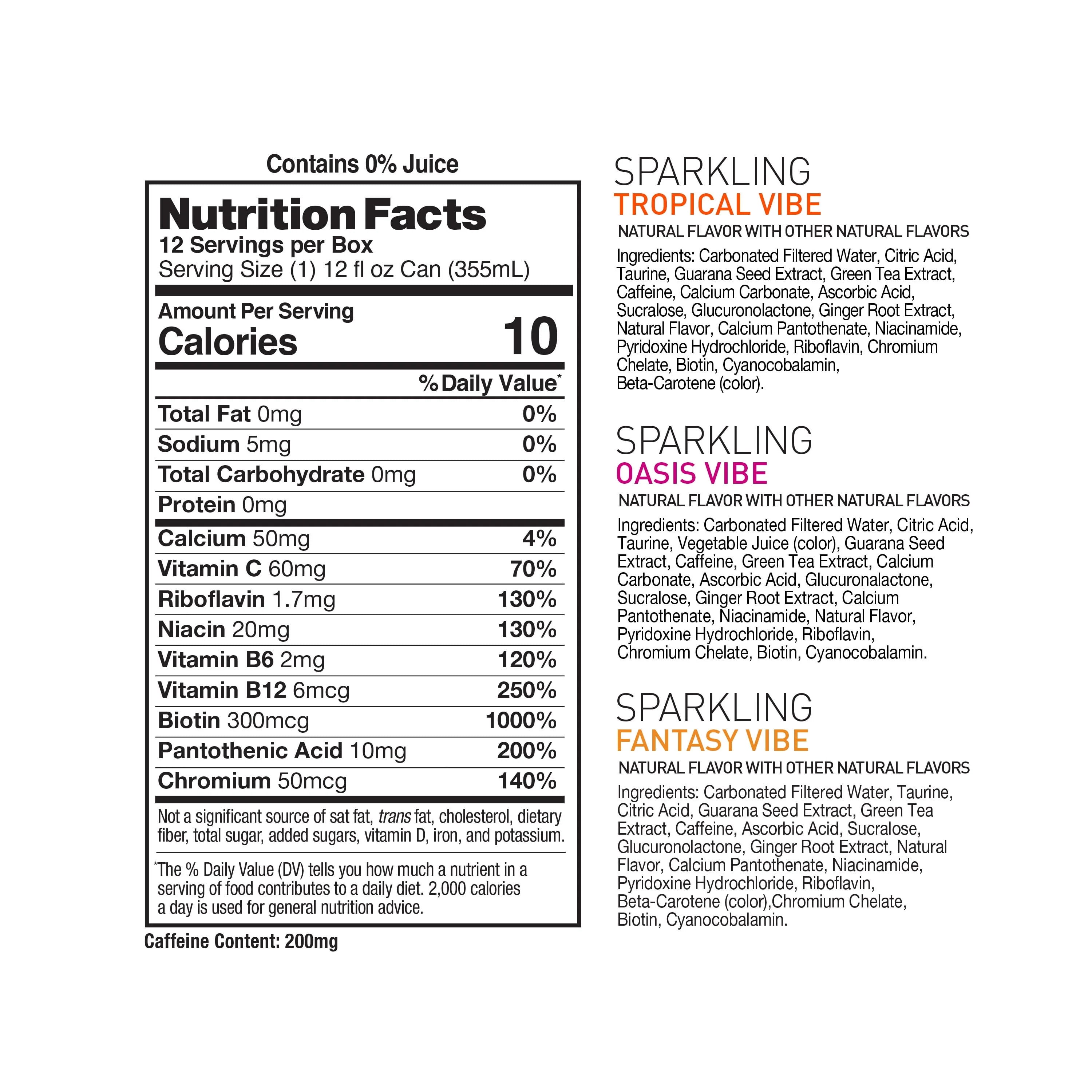 CELSIUS Sparkling Space Variety Pack, Functional Energy Drink, 12 fl oz, 12-Pack T823
