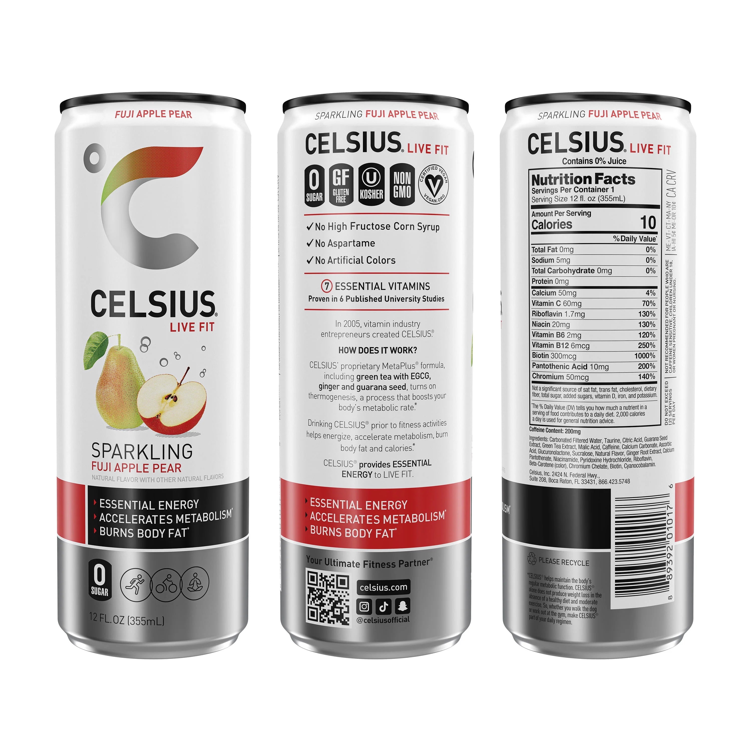 CELSIUS Sparkling Space Variety Pack, Functional Energy Drink, 12 fl oz, 12-Pack T823