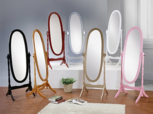 Roundhill Furniture Traditional Queen Anna Style Wood Floor Cheval Mirror L68887