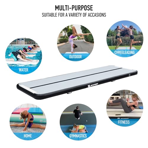 AKSPORT Gymnastics Air Mat Tumble Track with Air Pump A7907