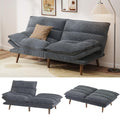 Pipishell Convertible Futon Sofa Bed, 66" Corduroy, Grey L81220
