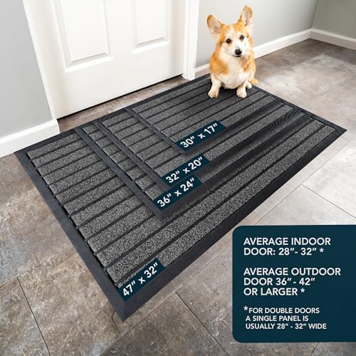 ubdyo Extra Durable Door Mat Non-Slip Outdoor Entrance 30" x 17" Bright Brown W5648