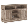 BELLEZE Norrell 48" Farmhouse Wood TV Stand for TVs up to 50 Inch, White R284