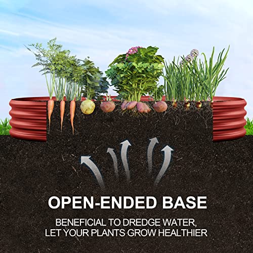 Land Guard Galvanized Raised Garden Bed Kit, Oval Large Metal Planter Box U192