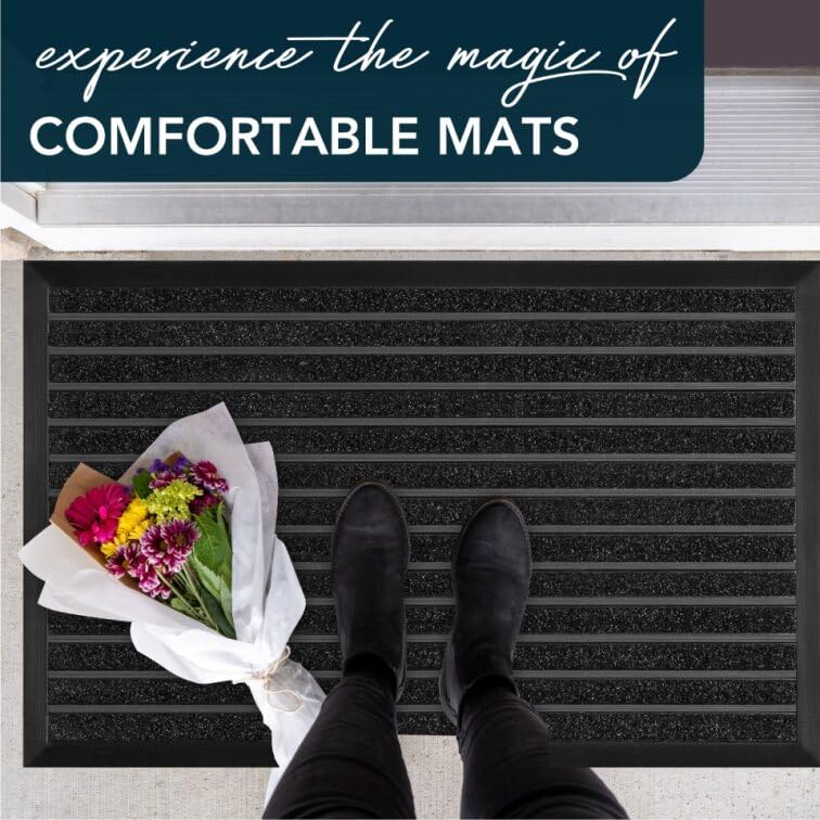 ubdyo Extra Durable Door Mat Non-Slip Outdoor Entrance 30" x 17" Bright Brown W5648