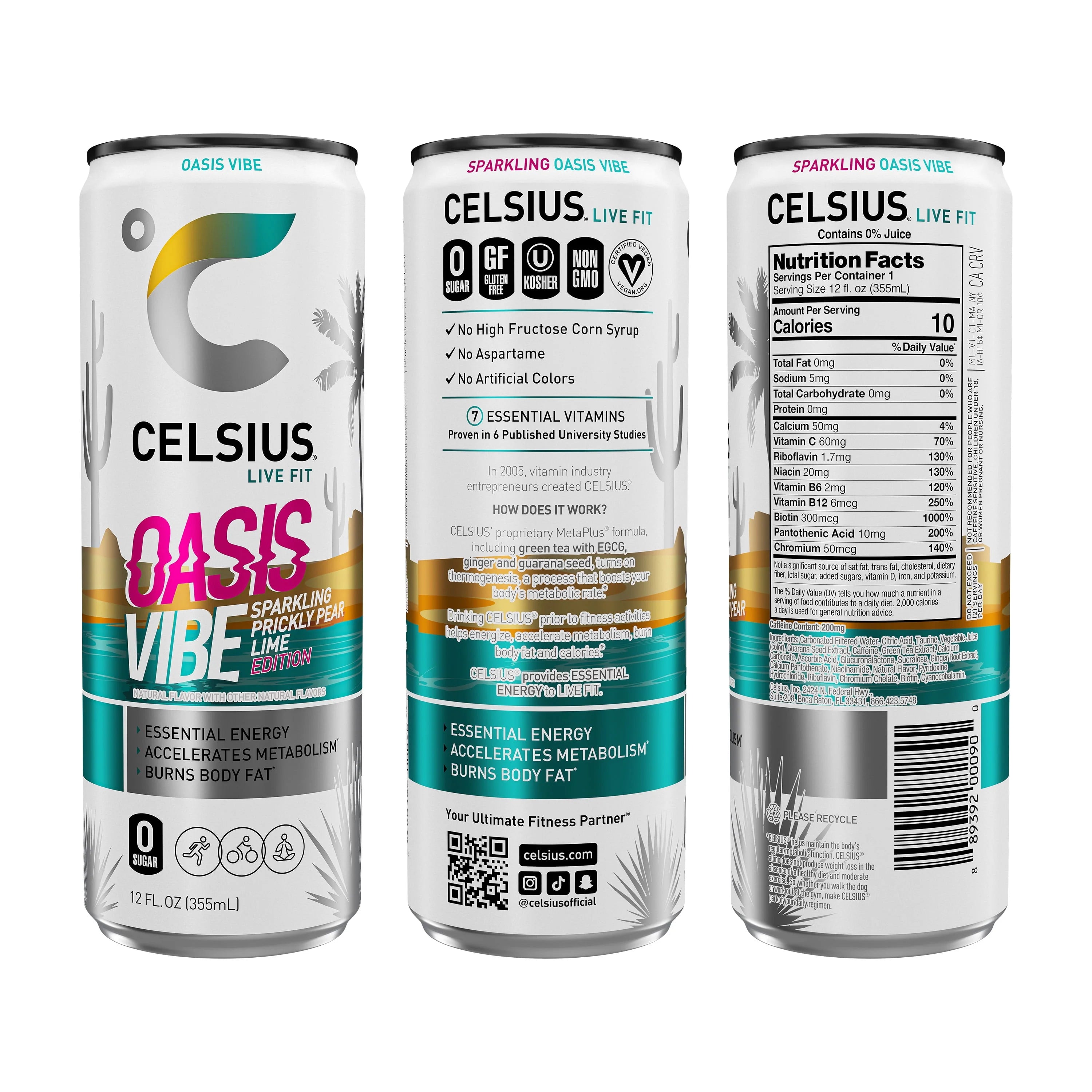 CELSIUS Sparkling Space Variety Pack, Functional Energy Drink, 12 fl oz, 12-Pack T823