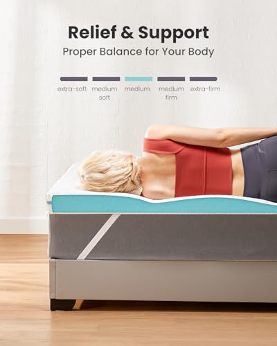 Dreamsmith Twin XL Mattress Topper 3 Inch Cooling Gel Memory Foam with Removable Washable Cover S93820