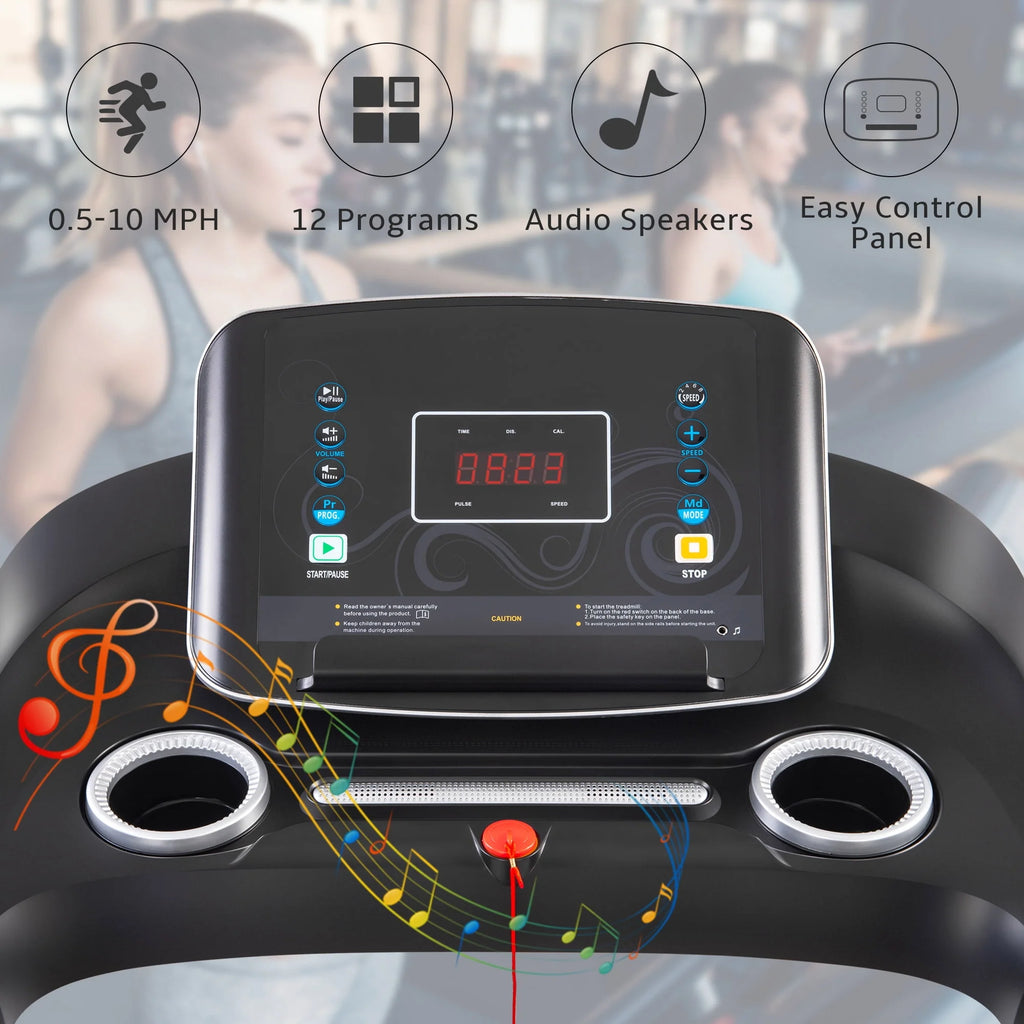 Folding Electric Treadmill with Incline for Home Gym Walking Running C4591