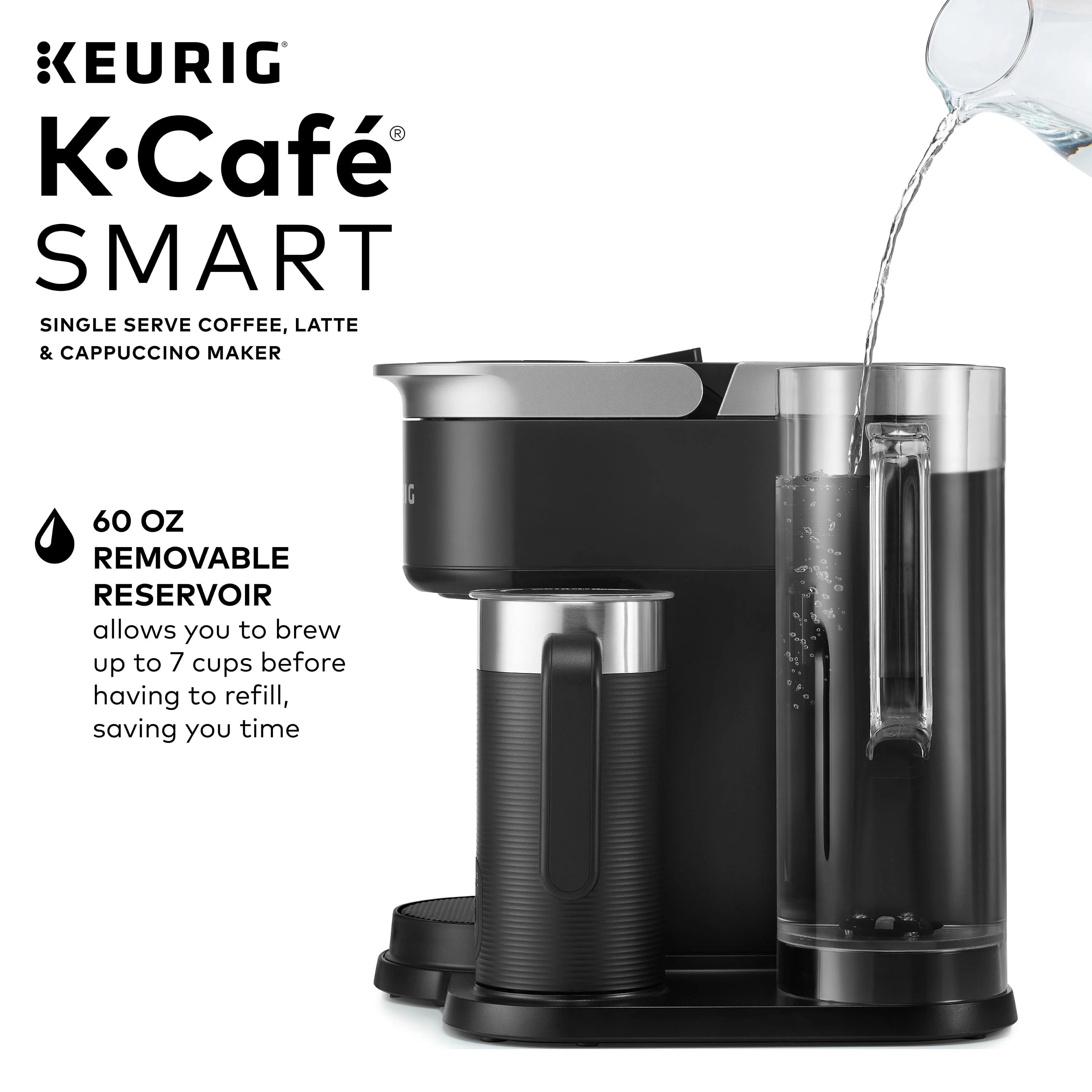 Keurig K-Cafe SMART Single Serve Coffee, Latte & Cappuccino Maker, Black H711