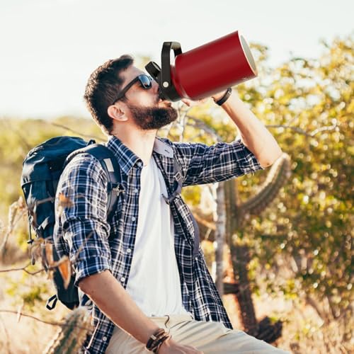 128oz Insulated Stainless Steel Water Bottle with Handle, Black W803