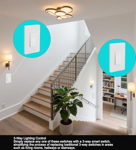 Zigbee Smart Light Switch, No Neutral Wire, Works with Alexa & Google Home W253921