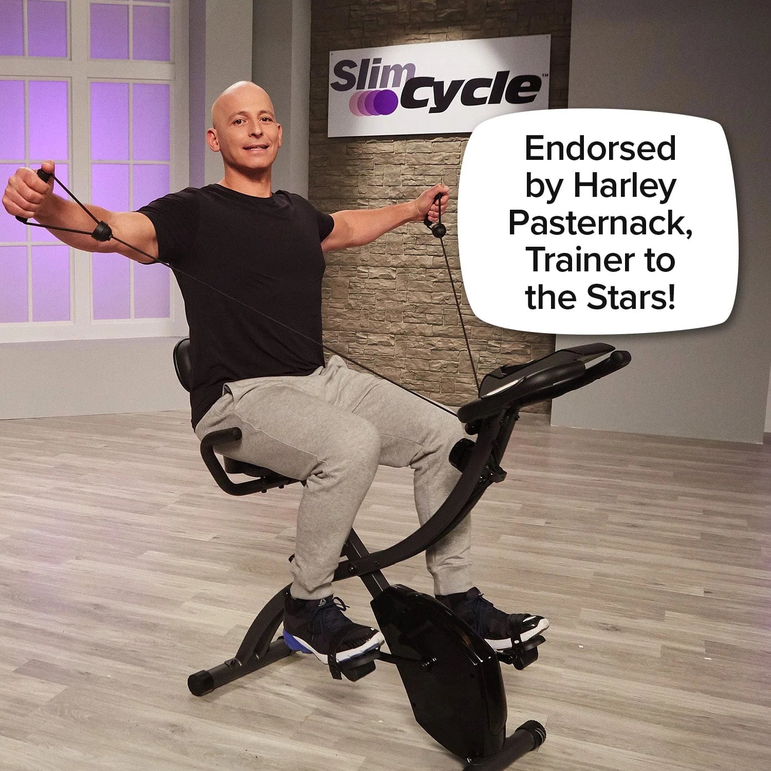 Slim Cycle Stationary Bike - Folding Indoor Exercise Bike C451889