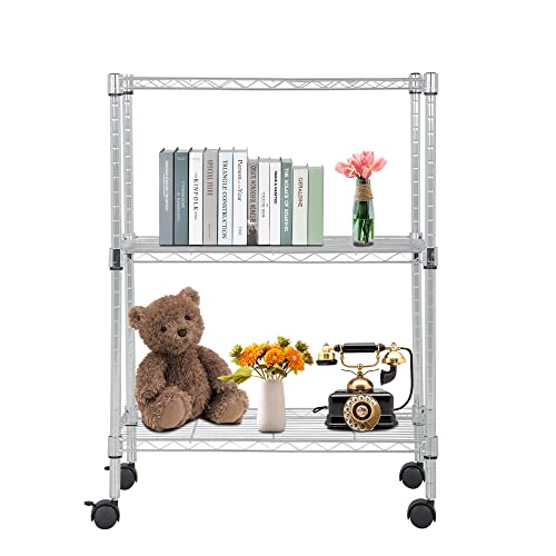 4 Tier NSF Wire Shelving Unit Heavy Duty Steel Storage Rack, Black X19089