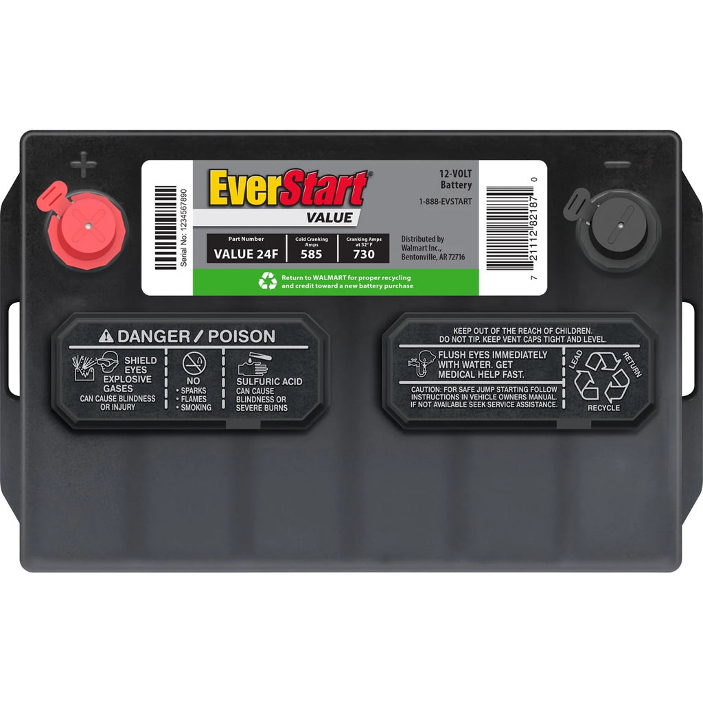 EverStart Value Lead Acid Automotive Battery Group Size 24F 12 Volt R896381