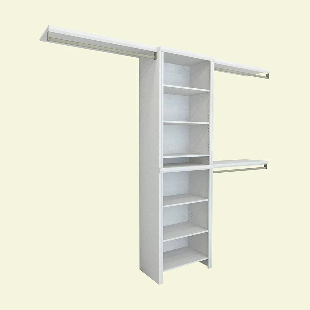 ClosetMaid Impressions Basic 60 in. W - 120 in. W White Wood Closet System