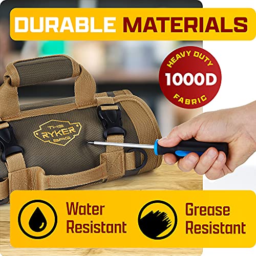 Ryker Roll Up Tool Bag Organizer with Detachable Pouches O5686