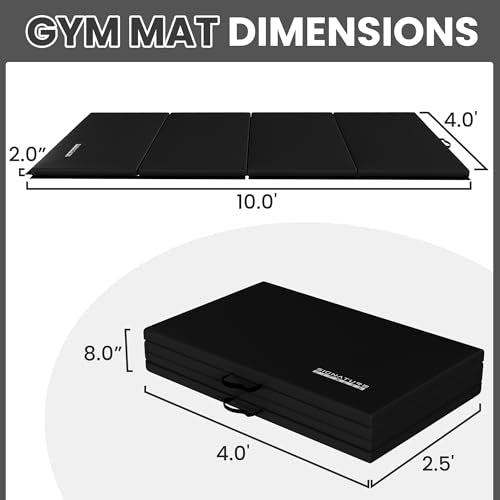 Folding Exercise Gymnastics Mat 2" Thick with Carrying Handles F717