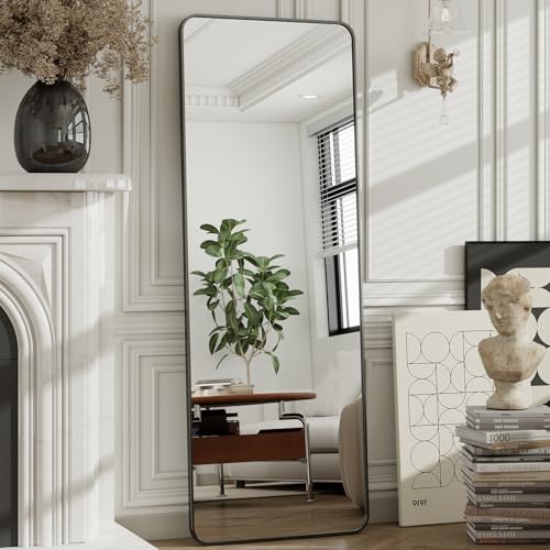 HARRITPURE 56" x 21" Rounded Full Length Floor Mirror with Aluminum Frame I85546