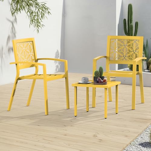 Peacock Blue Outdoor Bistro Set for 2 with Coffee Table R445