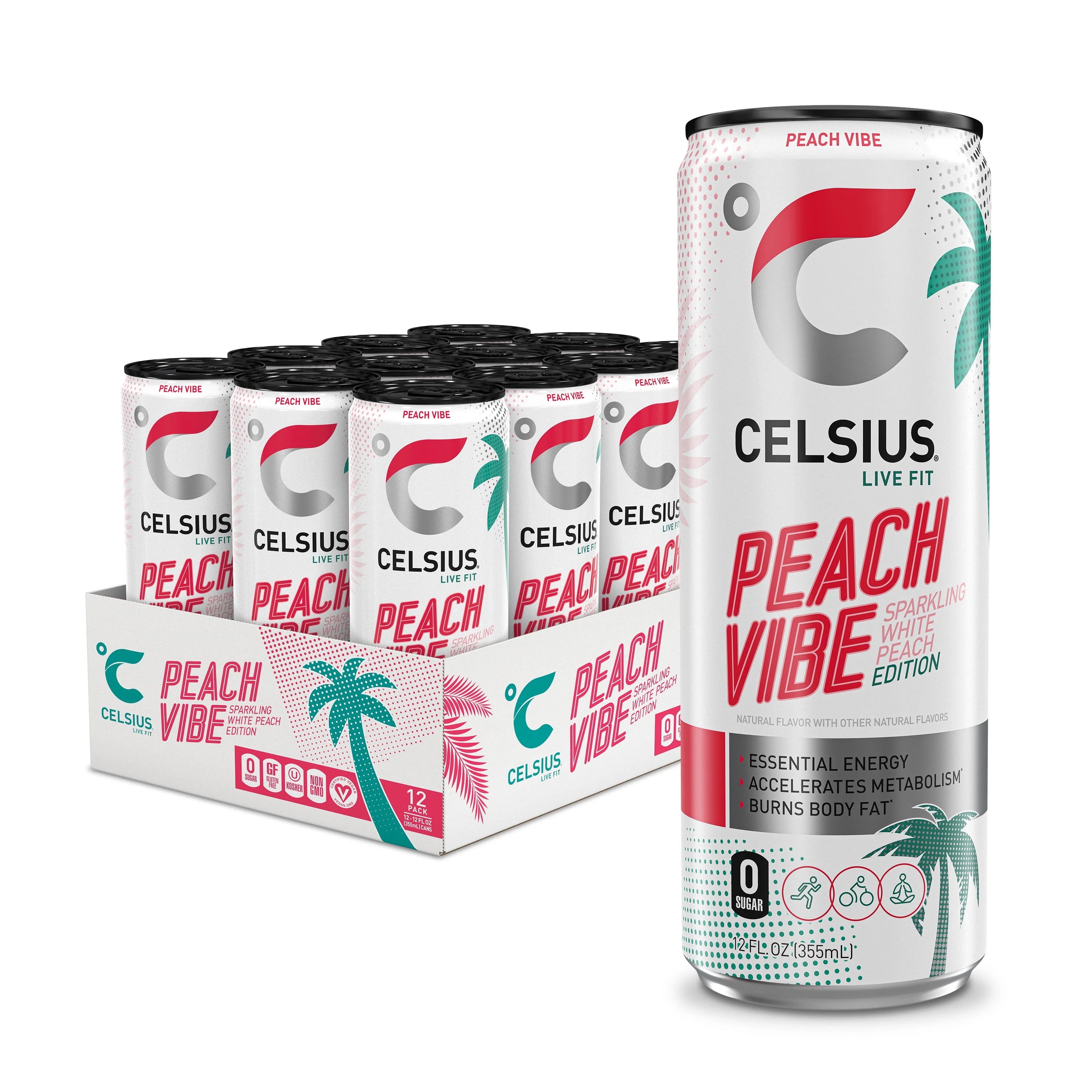 CELSIUS Sparkling Space Variety Pack, Functional Energy Drink, 12 fl oz, 12-Pack T823