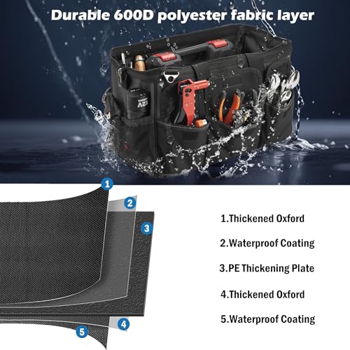 Heavy Duty 15 Inch Portable Tool Bag with Adjustable Shoulder Strap P216208