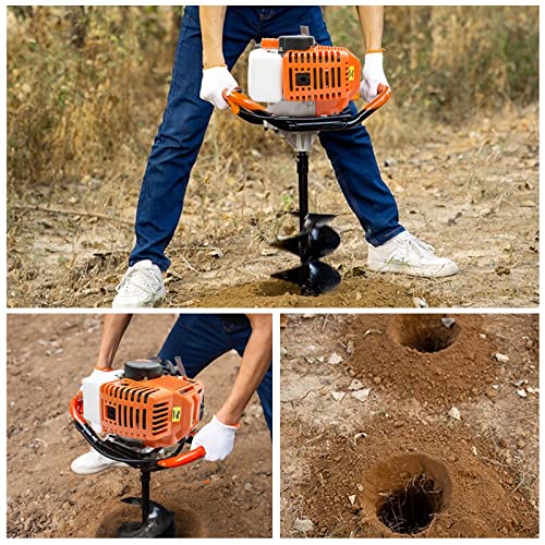 DYRABREST 52cc Gas Powered Earth Auger Post Hole Digger with 4/6/8 inch Bits K1897