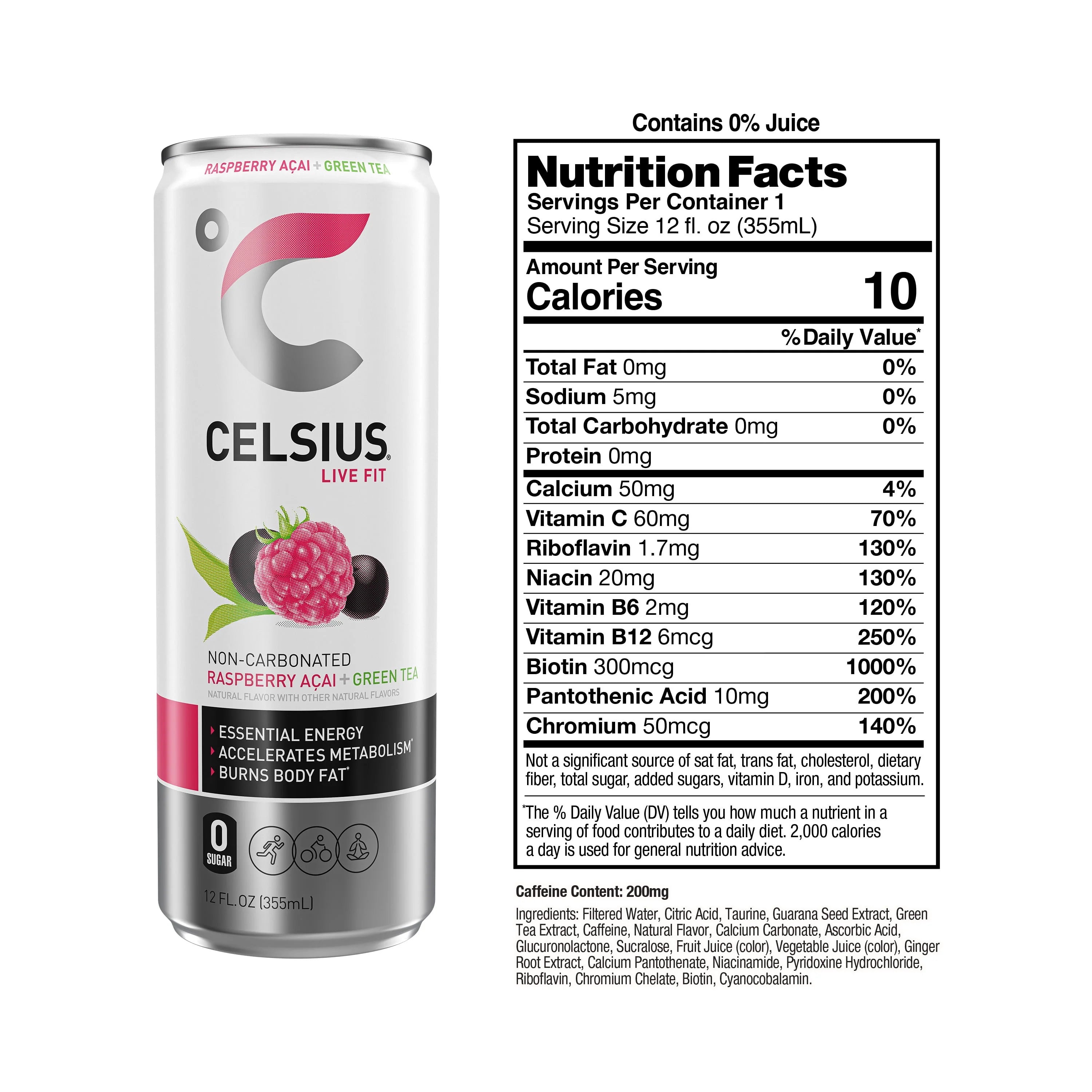CELSIUS Sparkling Space Variety Pack, Functional Energy Drink, 12 fl oz, 12-Pack T823