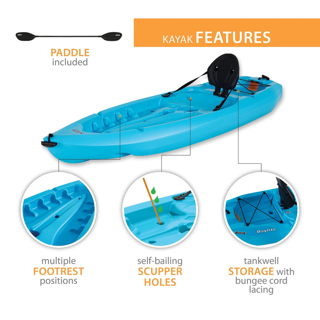 Lifetime Daylite 8 ft Sit-on-Top Kayak, Red H51700