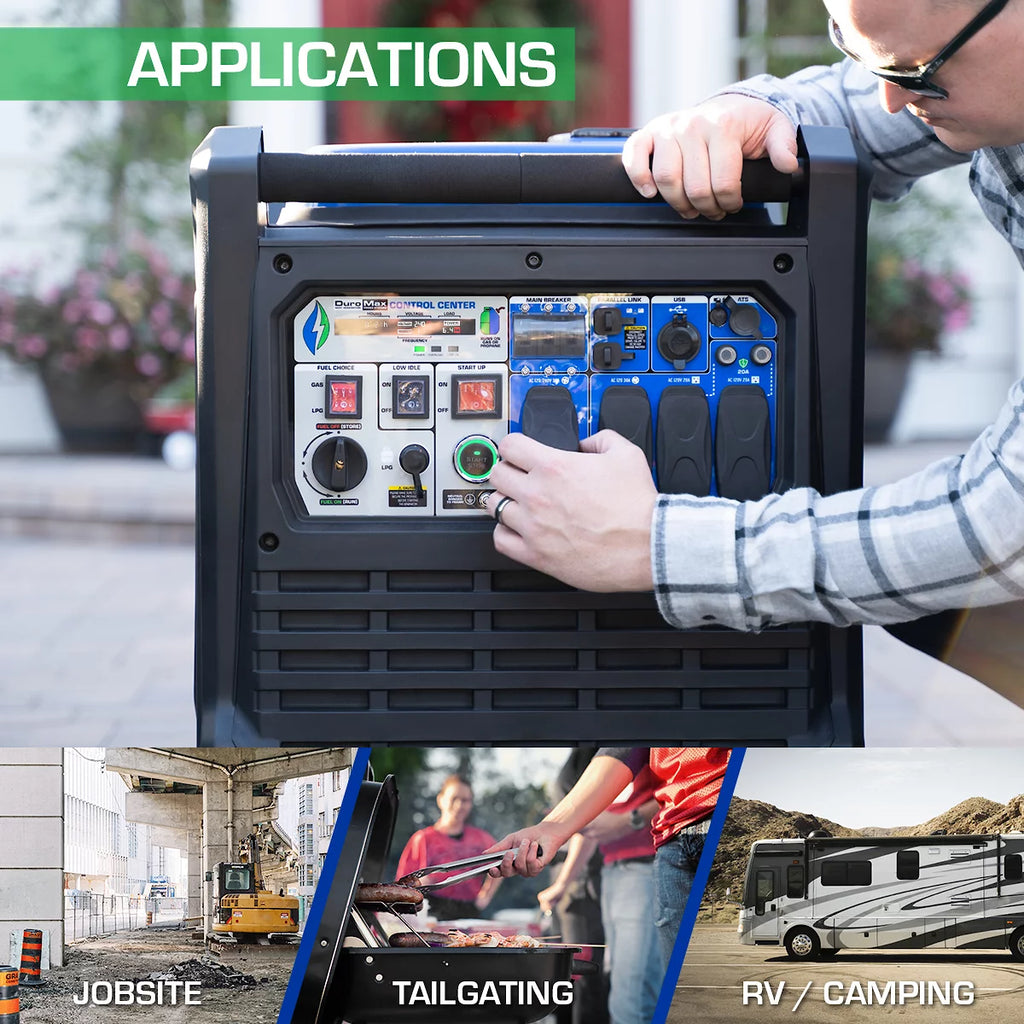 DuroMax XP9000iH 9,000 Watt Portable Dual Fuel Inverter Generator G4349