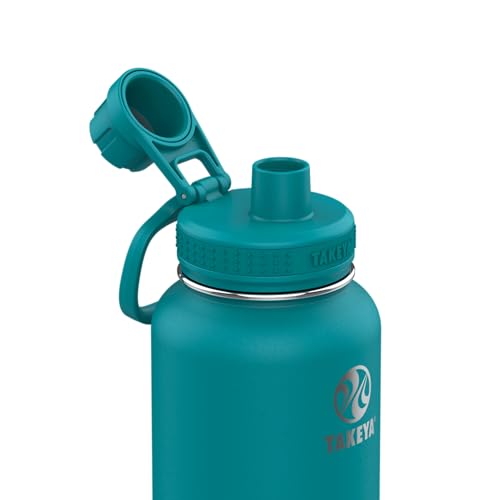 Takeya Actives Water Bottle with Spout Lid, 18 oz, Midnight Blue W579