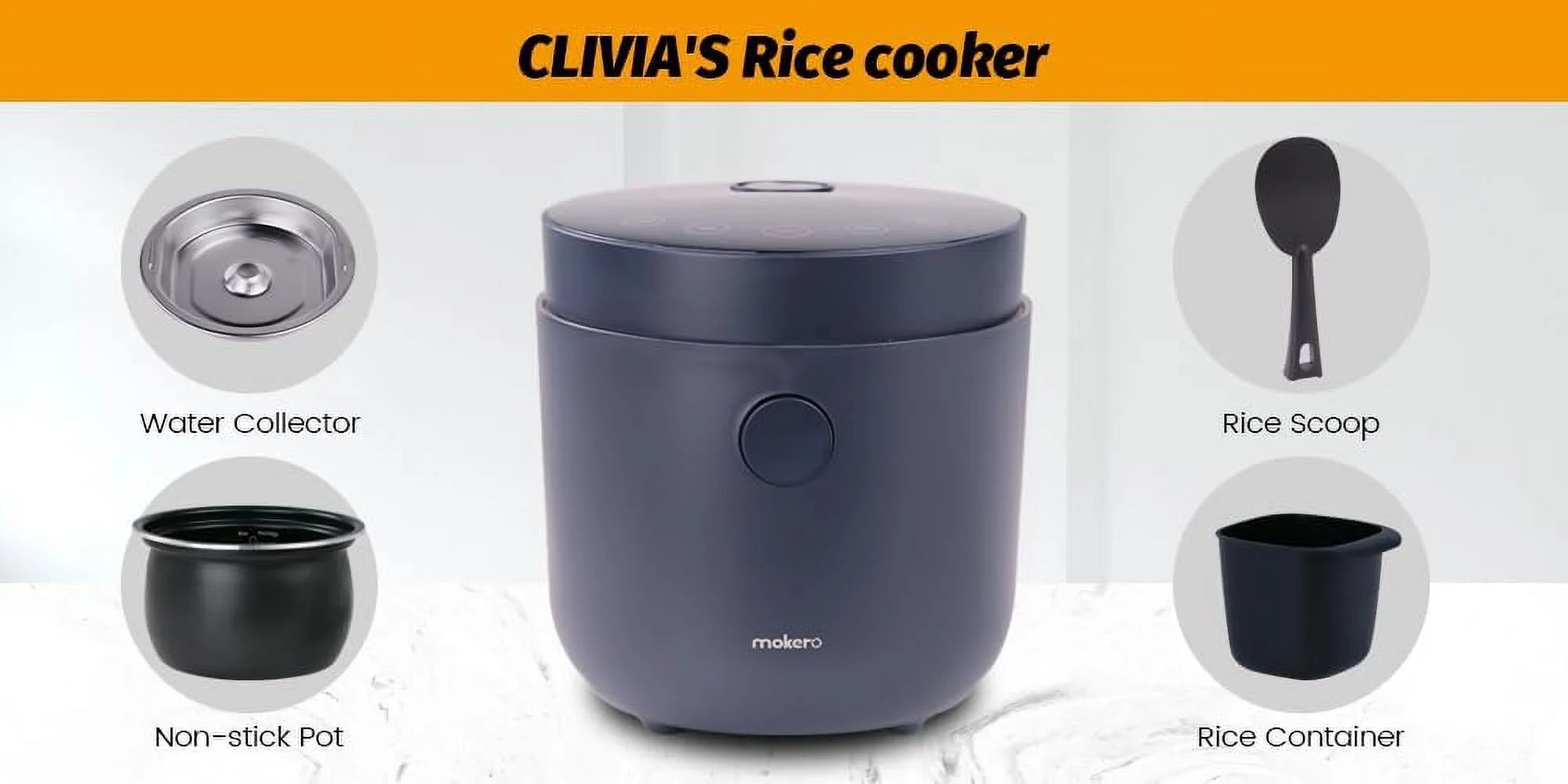 Mii Low Sugar Rice Cooker 2L Stainless Steel O464
