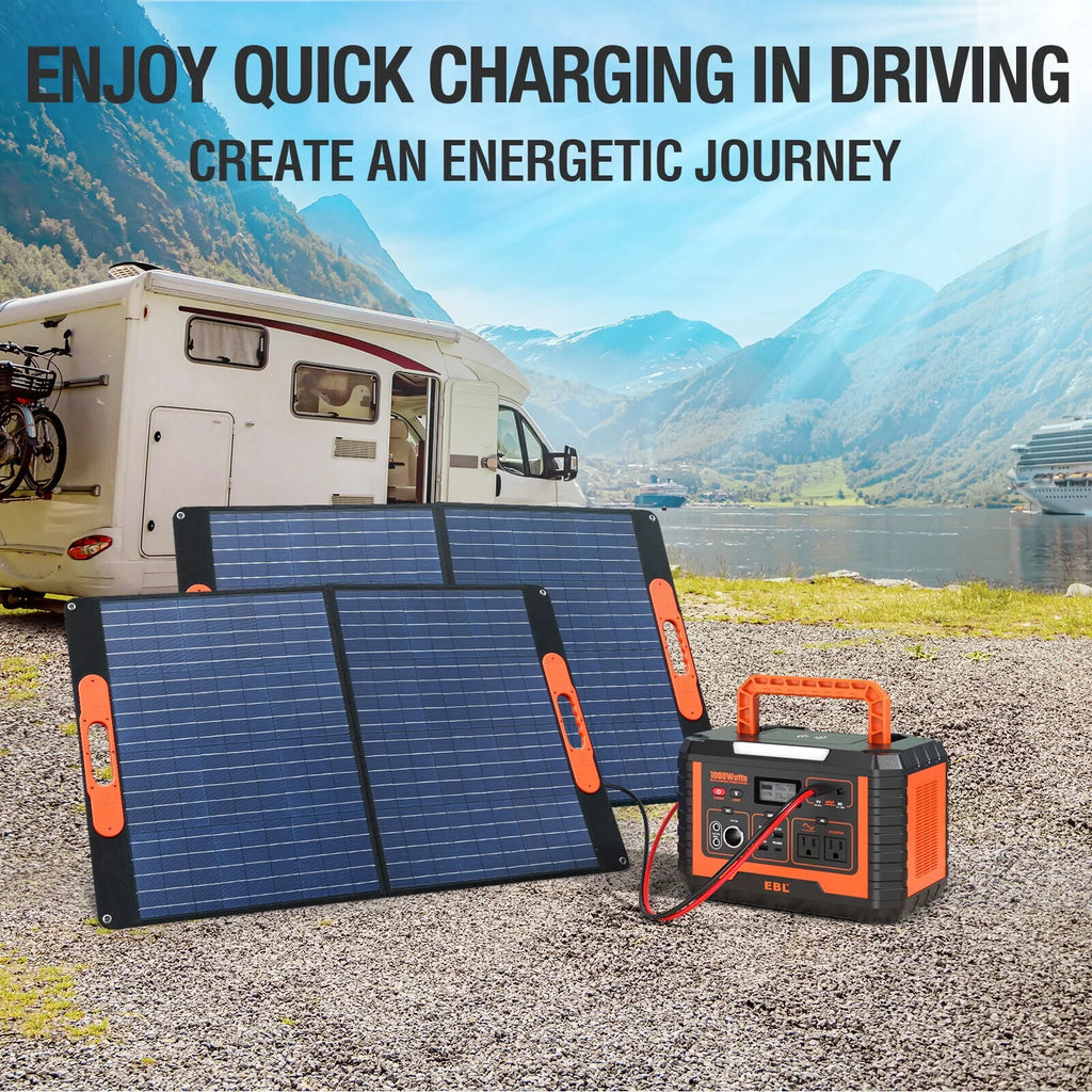 EBL 2-Pack Portable Power Station 1000W Solar Generator 270000mAh Y877