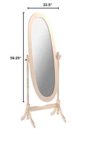 Roundhill Furniture Traditional Queen Anna Style Wood Floor Cheval Mirror L68887