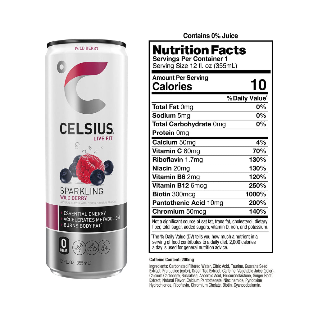 CELSIUS Sparkling Space Variety Pack, Functional Energy Drink, 12 fl oz, 12-Pack T823