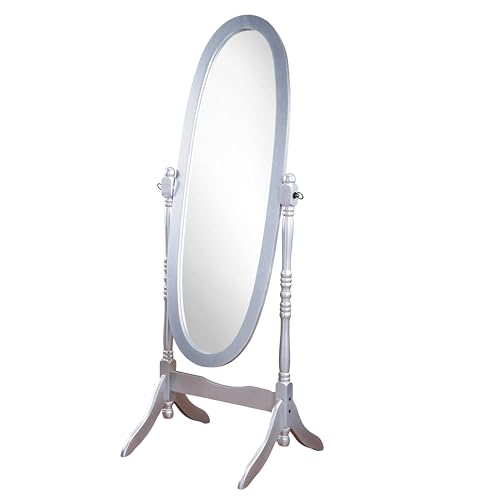 Roundhill Furniture Traditional Queen Anna Style Wood Floor Cheval Mirror L68887