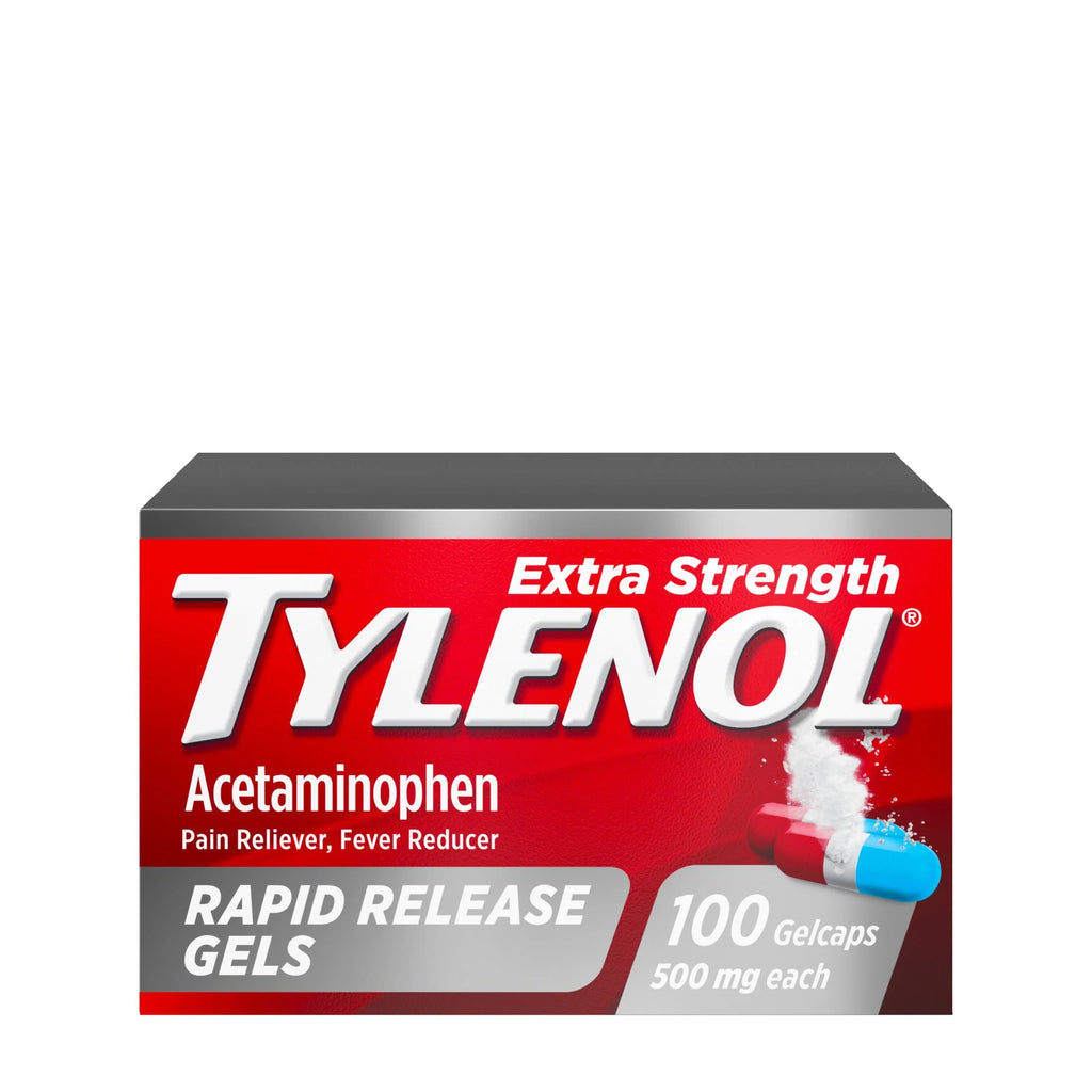 Tylenol Extra Strength Acetaminophen Rapid Release Gels, 100 ct H788